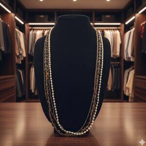 Premier Designs Four Strand Long Necklace w/each strand different & unique